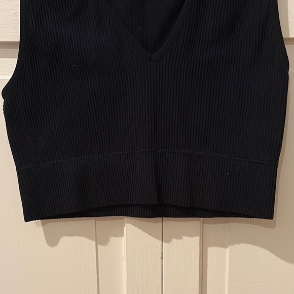 Garage Women's Black Ribbed Tank Top - Picture 4 of 5